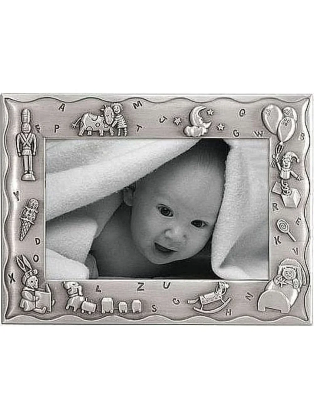 Malden Sweet Dreams Pewter 4x6 Baby Nursery Picture Frame New NIP Moon Ice Cream